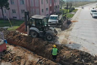 BASKİ Manyas’ta yıllanmış içme suyu hattını yeniledi